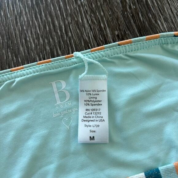 NWT B Swim Sahara Lurex Wyatt Bikini Set Geometric Print Top Large Bottom Medium - Picture 13 of 16